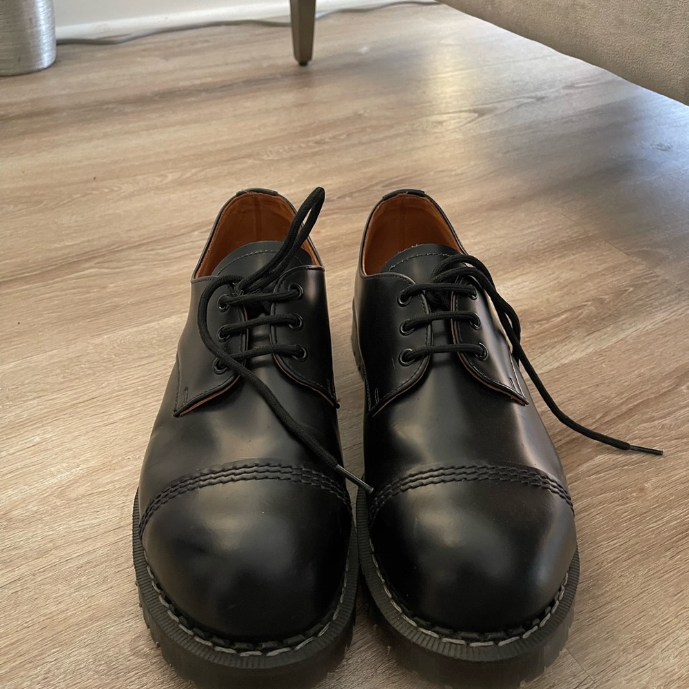 All Saints Black Leather Oxfords - Picture 8 of 8